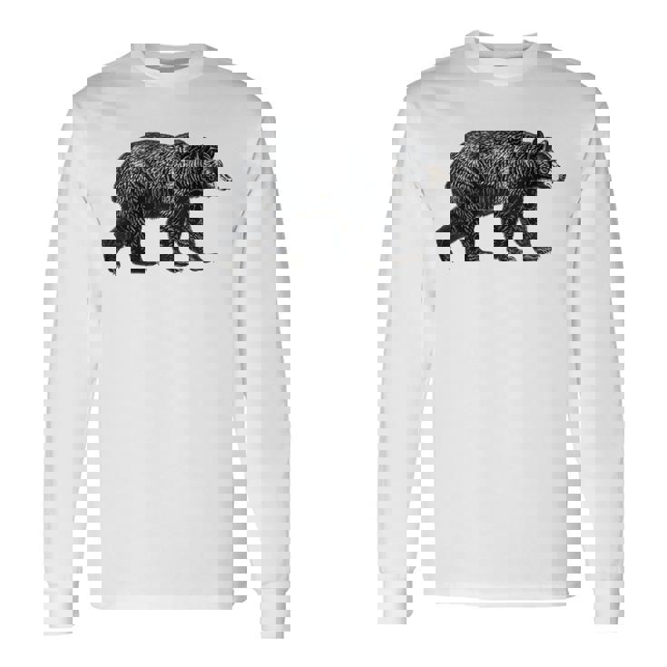 ツキノワグマ 動物愛好家 野生動物 自然 ハイキング ギフト 長袖Tシャツ