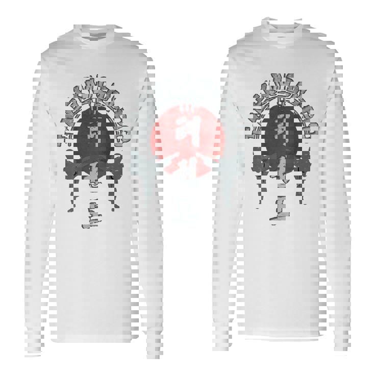 テコンドーサンライズ テコンドーファイター Tkdバックプリント 長袖Tシャツ