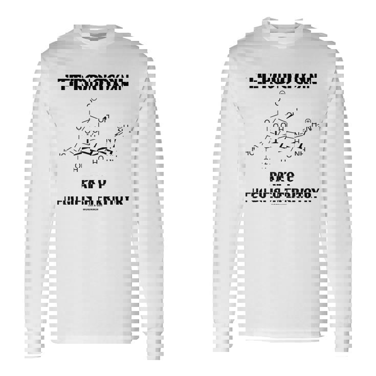 テトロドトキシン フグフィッシュテリトリー化学構造の一部 長袖Tシャツ