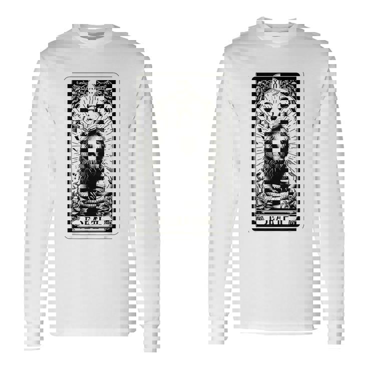 デス・ポッサム・タロット・カード 死神 ゴス ブラッククラフト オポッサム 長袖Tシャツ