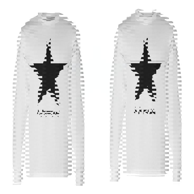 デヴィッド・ボウイ音楽ロックスターロゴ 長袖Tシャツ