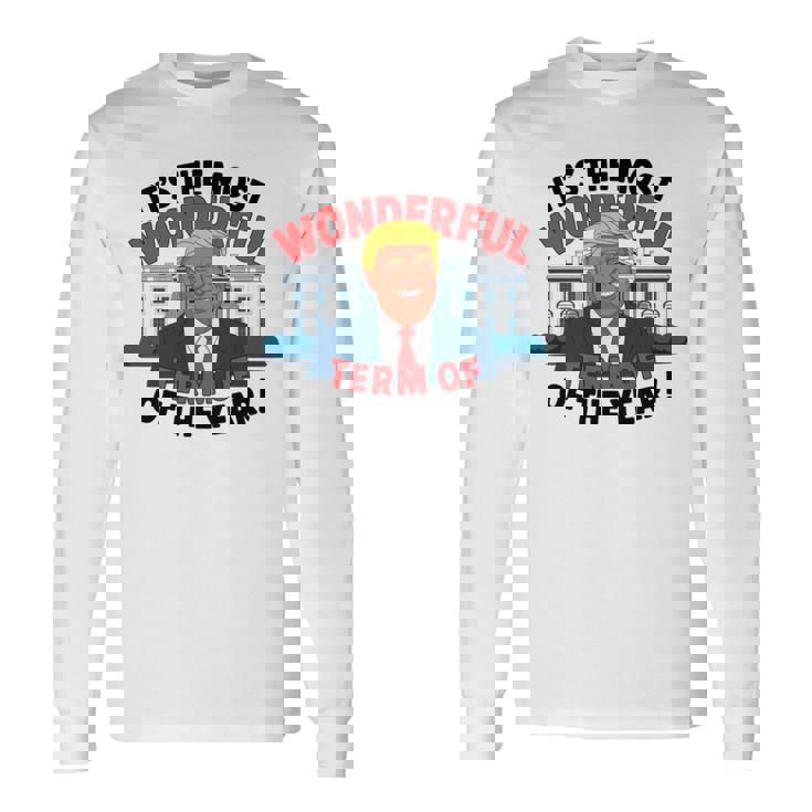 トランプ 今年一番素晴らしい用語 クリスマス 長袖tシャツ 長袖Tシャツ