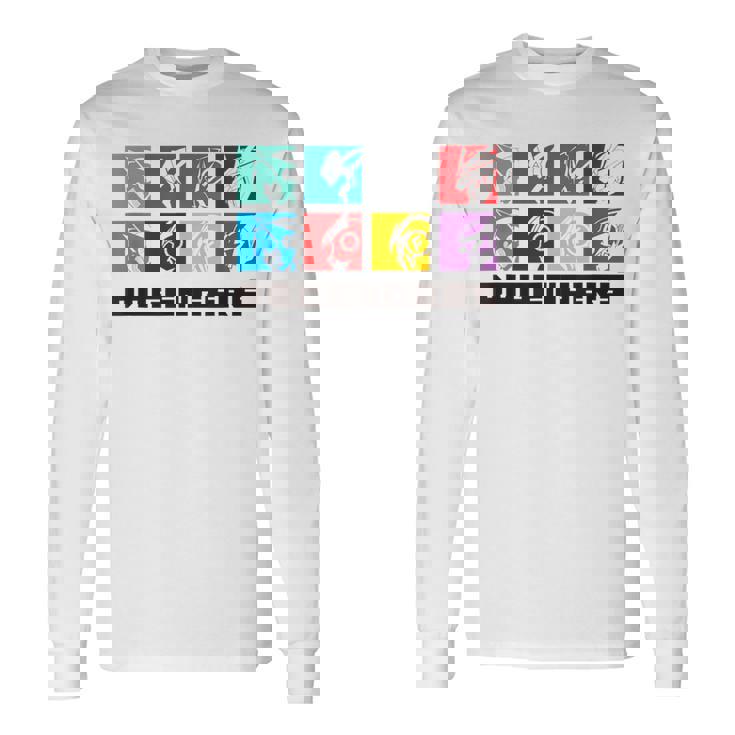 ドゲンジャーズ フェイスシルエット 長袖Tシャツ