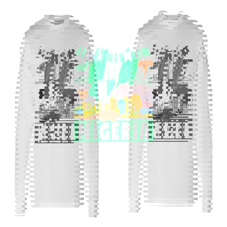 ナイジェリアの服のアイデア キッズ&ノベルティ ナイジェリア国旗 長袖Tシャツ