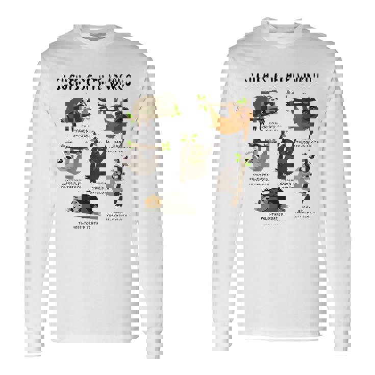 ナマケモノ 面白い動物 キュート ナマケモノ 恋人 ギフト 長袖Tシャツ