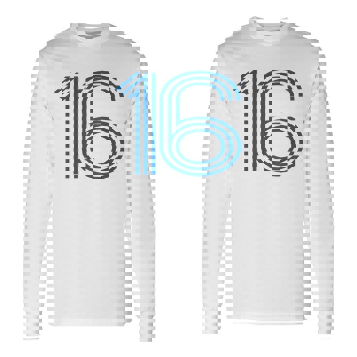 ナンバー16シャツ レトロユニフォーム ヨーロッパスタイル バックプリントジャージ 長袖Tシャツ