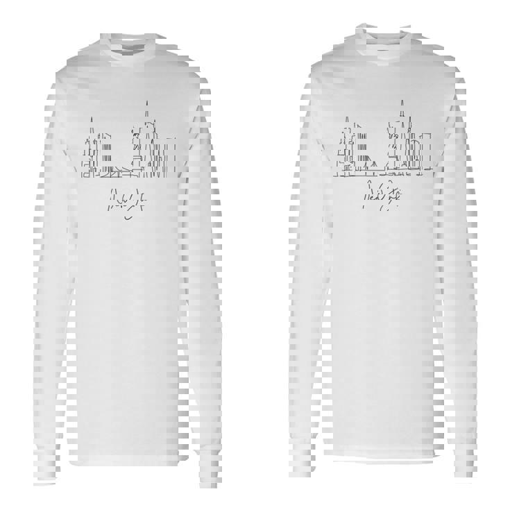 ニューヨークスカイラインtシャツ Ny Cityacation 自由の女神 長袖Tシャツ