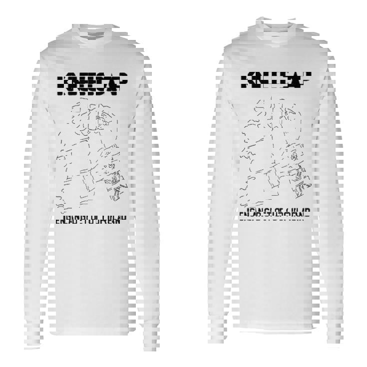 ニーキャップ・イングランドはアイルランドから出て行け 長袖tシャツ 長袖Tシャツ