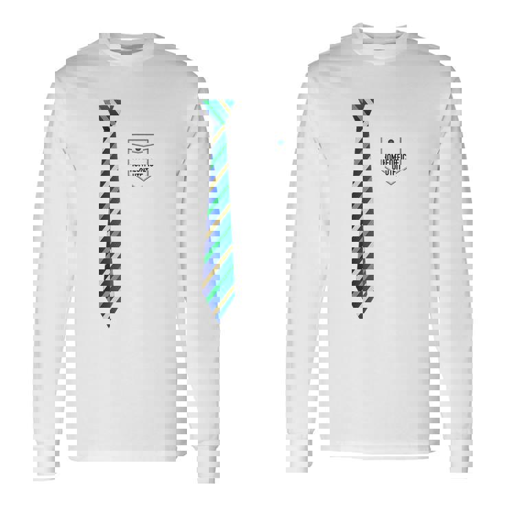 ネクタイで在宅ワーク ホームオフィス・アウトフィット Homeoffice Outfit 長袖Tシャツ