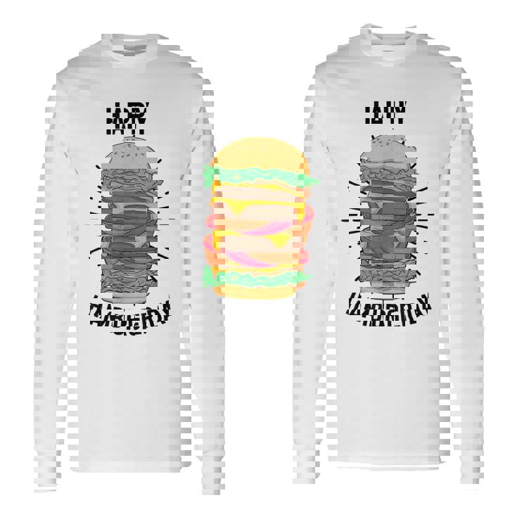 ノベルティ ハンバーガーデー フローズン加工 ミール愛好家 フライドポテト 長袖Tシャツ