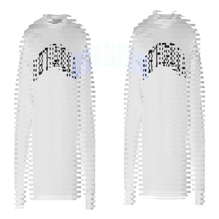 ノースカロライナ代表チームのスタイル ネイビーテキスト 長袖tシャツ 長袖Tシャツ