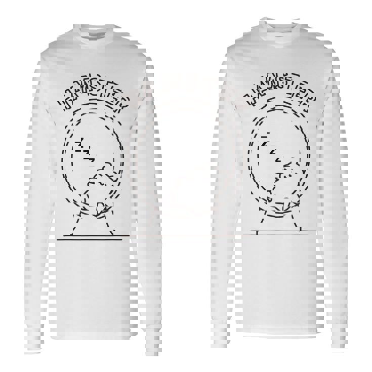 ハムスター 寝る ダイエット リバウンド メンズ レディース キッズ かわいい おもしろ ハムスター好き 長袖Tシャツ