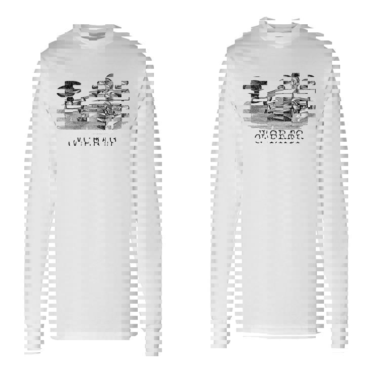 ハム・ラジオ用ヴィンテージモールス信号 Cwオペレーター 長袖Tシャツ