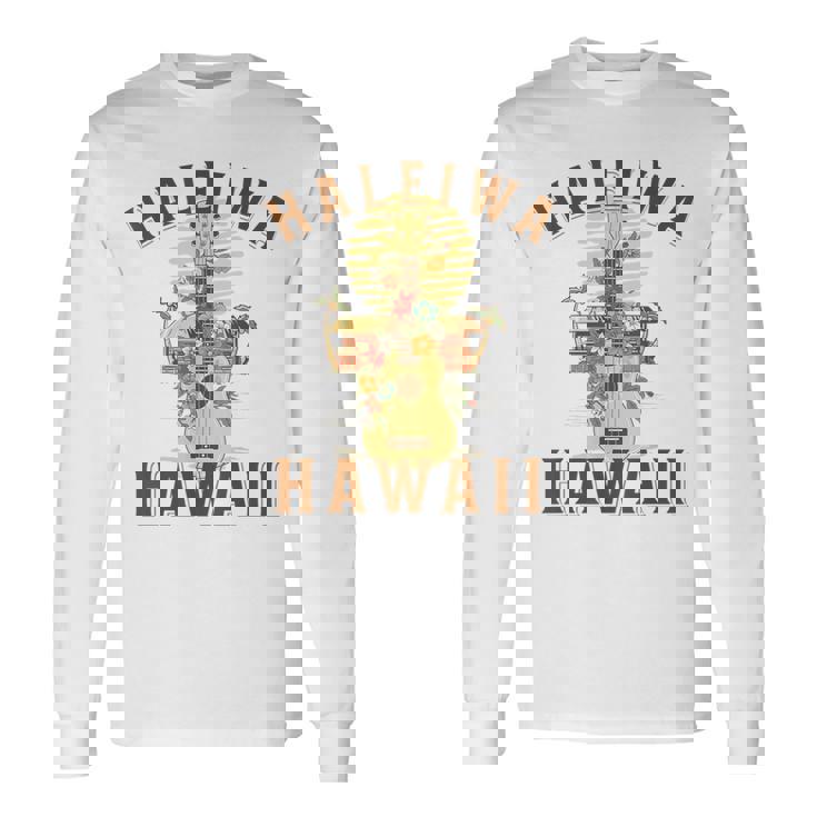 ハレイワ ハワイ ビーチ 夏休み 長袖Tシャツ