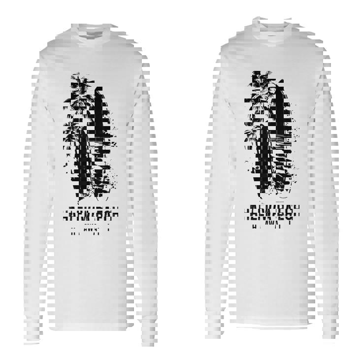 ハレイワ ビーチ ハワイ サーフィン ビンテージ サーフィン サーファー 長袖Tシャツ