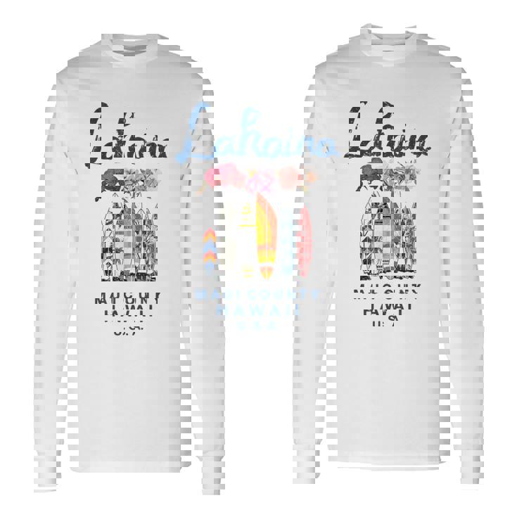 ハワイ ラハイナ マウイ ヴィンテージ サーフィン ハワイアン 長袖Tシャツ ギフトのアイデア