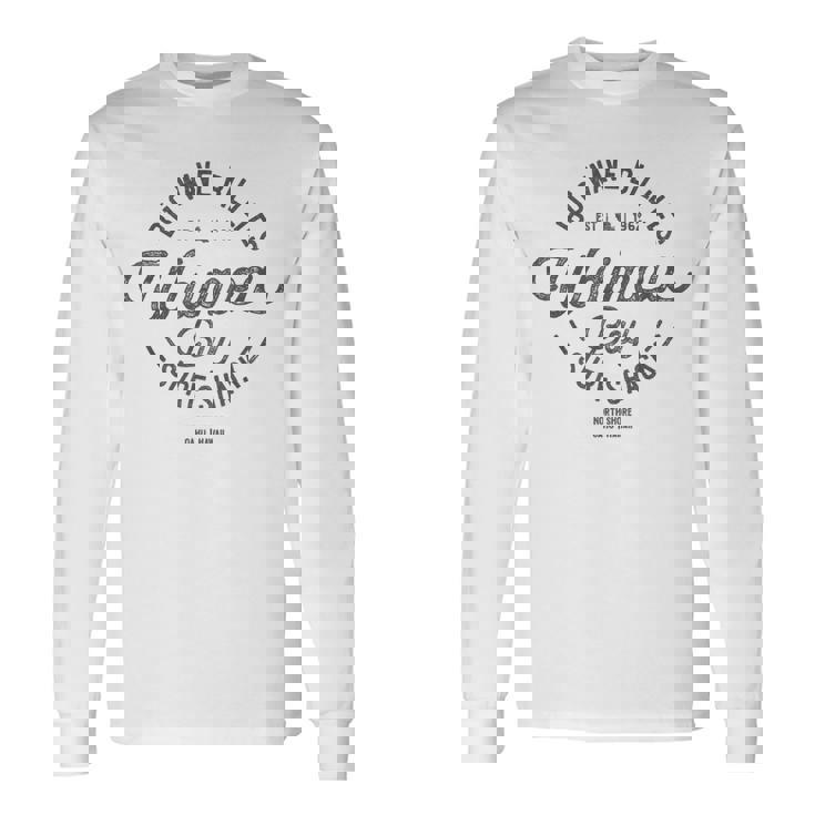 ハワイアンサーフデザインワイメアベイノースショアハワイバケーション 長袖Tシャツ