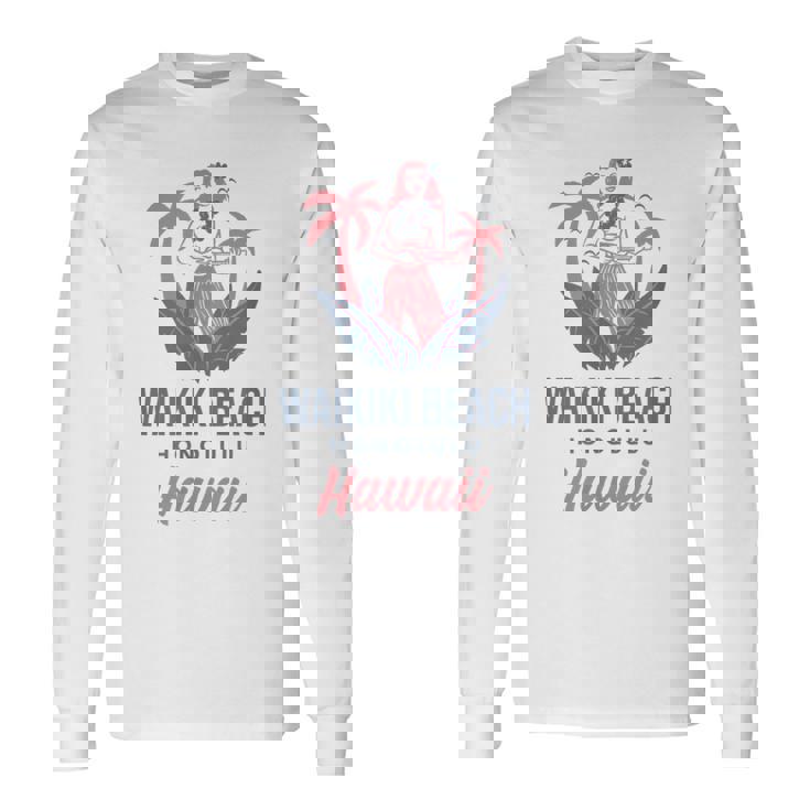 ハワイホノルルのワイキキビーチ 長袖Tシャツ ギフトのアイデア