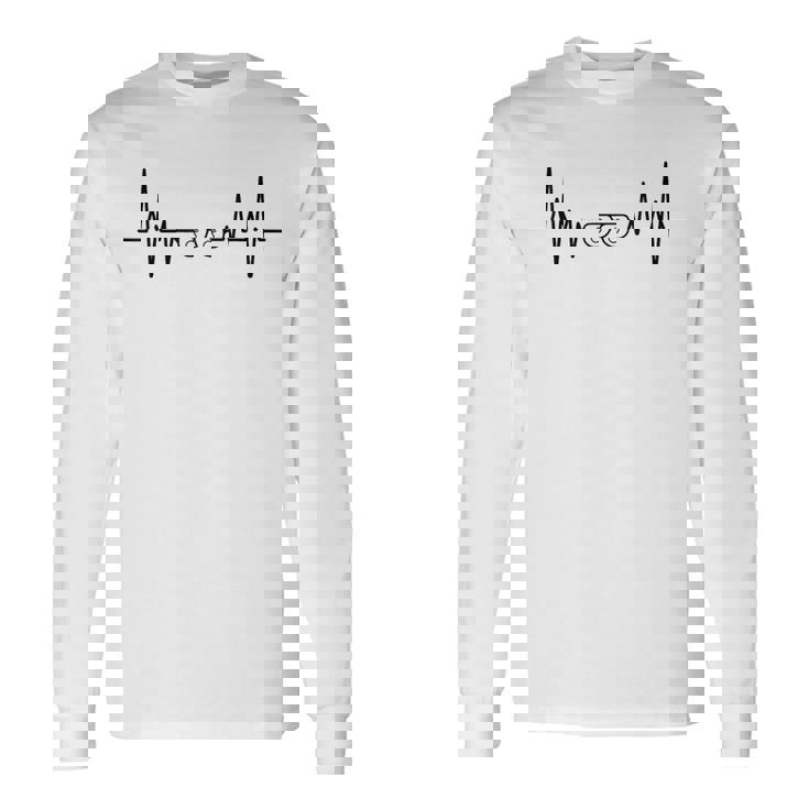 ハートビート Ecg オフィシャル 結婚式 司会者 結婚 長袖Tシャツ