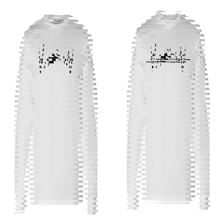 ハートビート クリフ ダイビング クリフ ジャンピング ダイバー 長袖Tシャツ