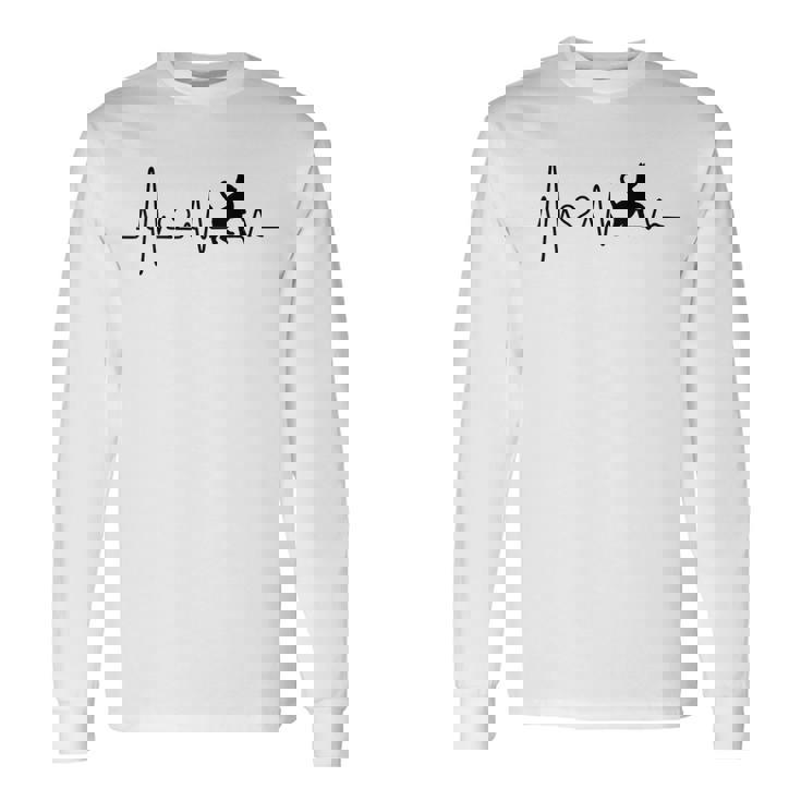 ハートビート 猫 猫好き ギフト 猫 Heartbeat Cat 長袖Tシャツ