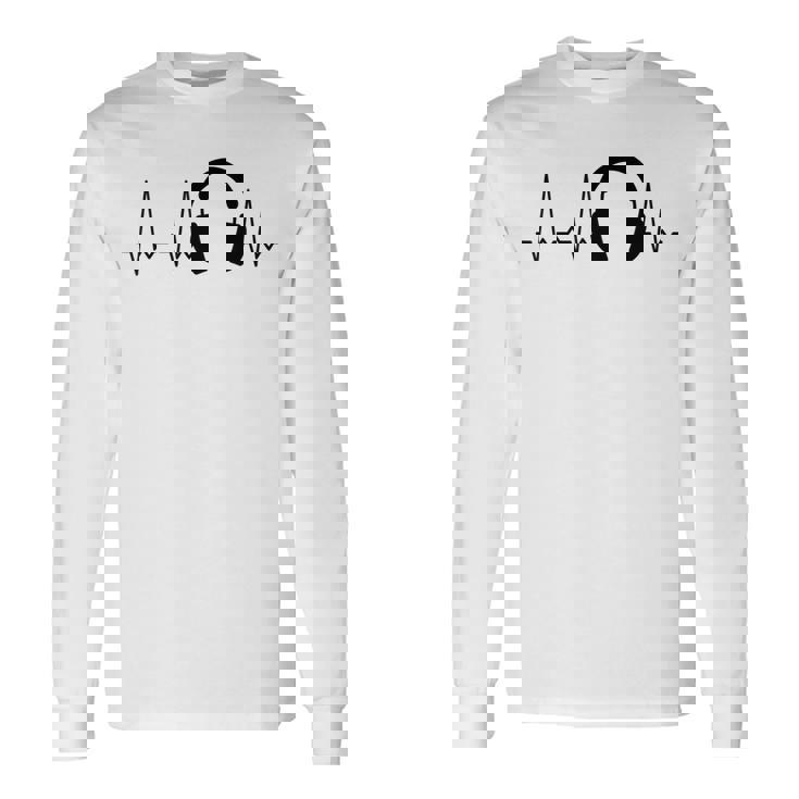 ハートビートヘッドホン 長袖Tシャツ