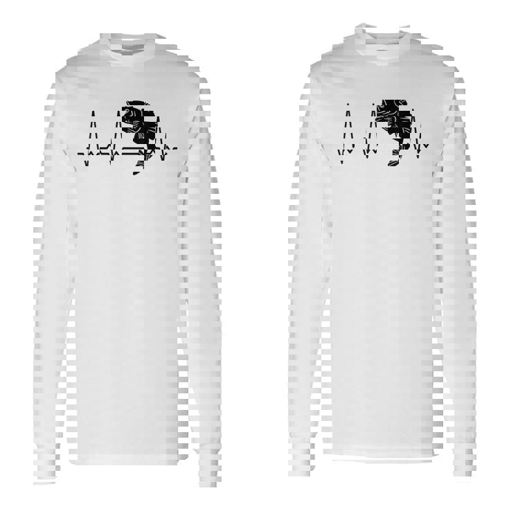 ハートビート魚 長袖Tシャツ