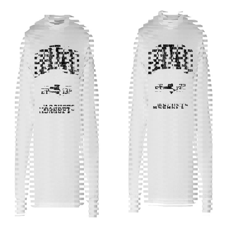 ハーバード マサチューセッツ Ma ビンテージ アスレチック ブラックスポーツデザイン 長袖Tシャツ ギフトのアイデア