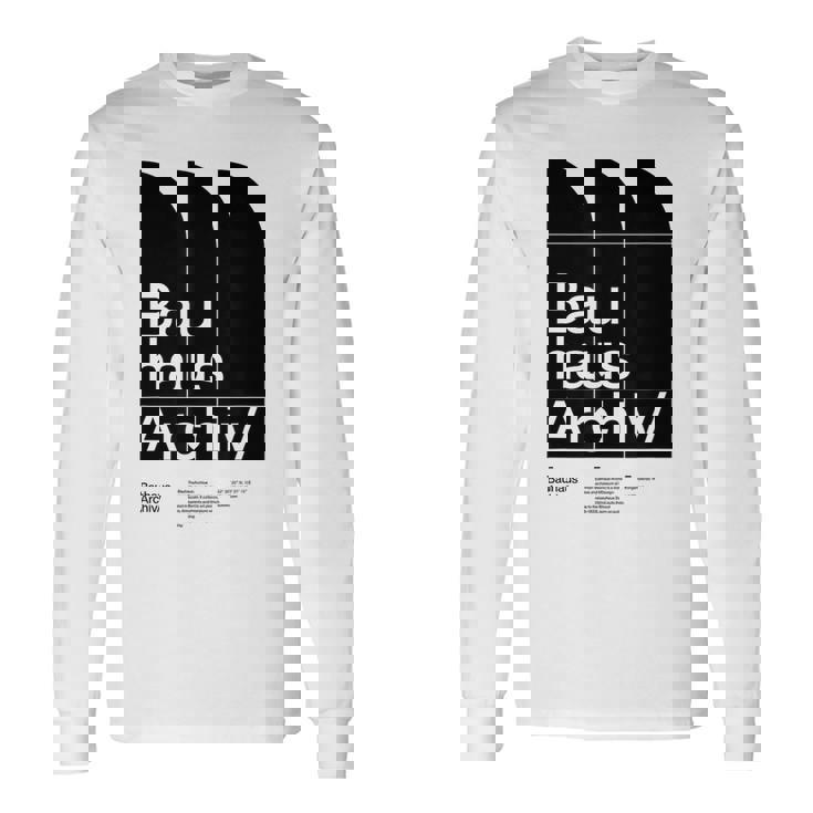 バウハウスアーカイブ – モダニストベルリンデザイン 長袖Tシャツ