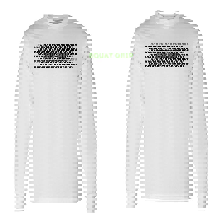 バックスクワットグリップ。 長袖Tシャツ