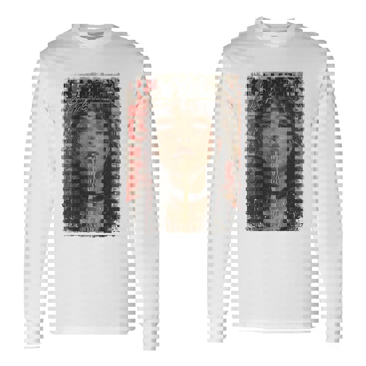 バックプリントtシャツ ピンナップガール ラーメン ヌードル アニメ マンガ アジアン ラーメン 長袖Tシャツ ギフトのアイデア