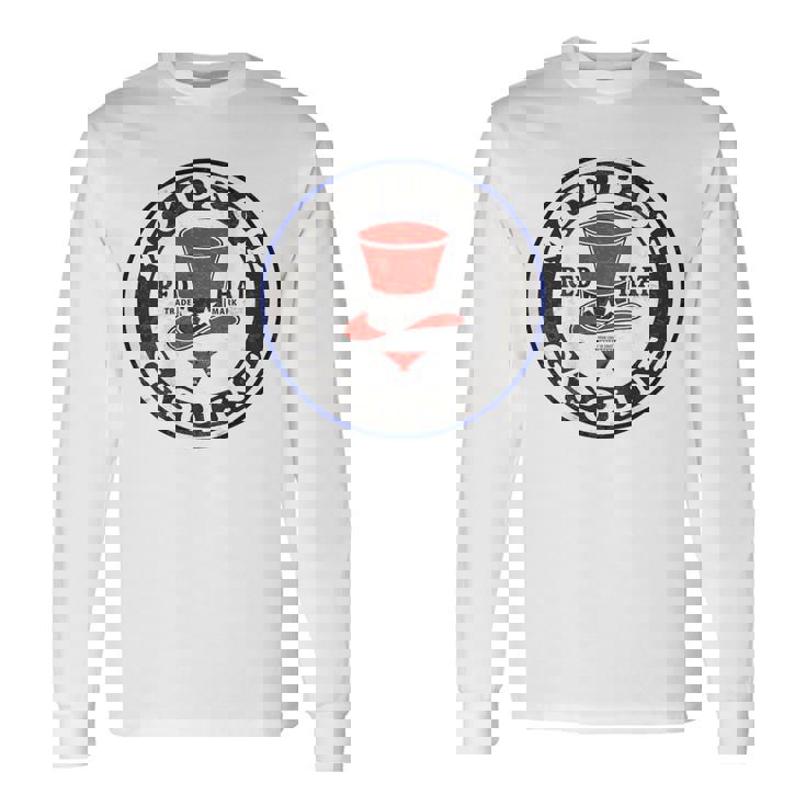 バックプリントのみ レトロ ビンテージ ガソリンスタンド レッドハット モーターオイル 長袖Tシャツ