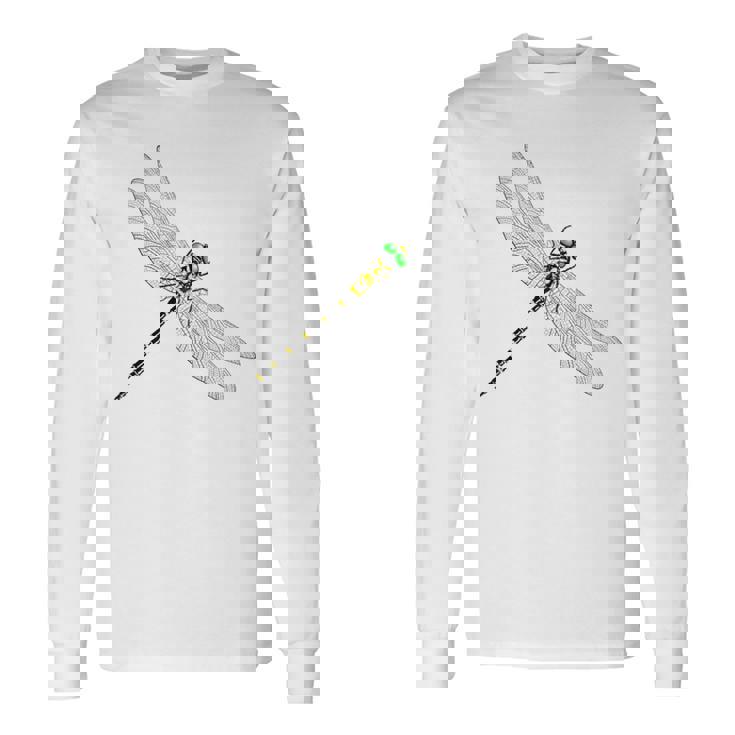 バックプリント鬼蜻蜓おにやんま オニヤンマ アウトドア Bbq キャンプ 虫 長袖Tシャツ