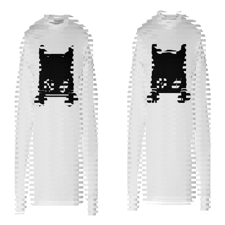 バッグの中に隠れているかわいい黒猫 猫好き 猫飼い 猫 ネコ ねこくろねこ好き 面白い サプライズ ギフト 長袖Tシャツ ギフトのアイデア