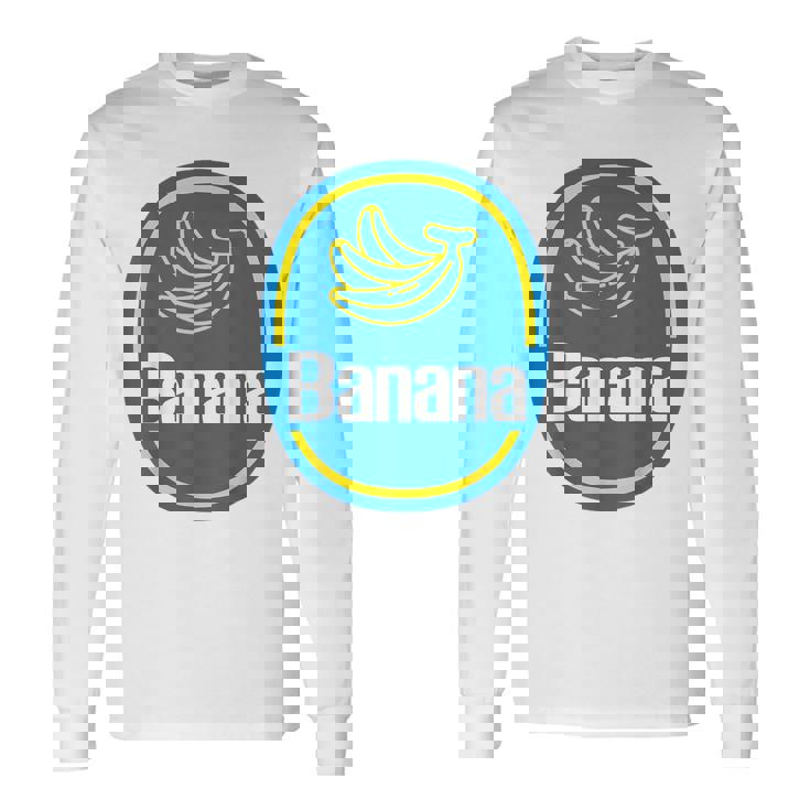 バナナ ステッカー フルーツ レイジー ハロウィン コスチューム 長袖Tシャツ