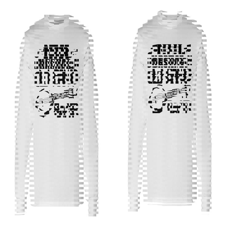メンズ バンジョーじいさんバンジョーインストラクター 長袖Tシャツ