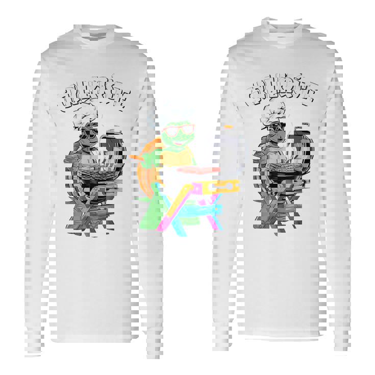 バーベキュー ヒキガエル 面白い 亀 バーベキュー ジャンパー 面白い 長袖Tシャツ