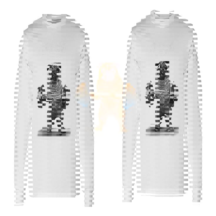 パグ の 筋トレ ついてこれないなら家に帰れ いぬ 犬 長袖Tシャツ