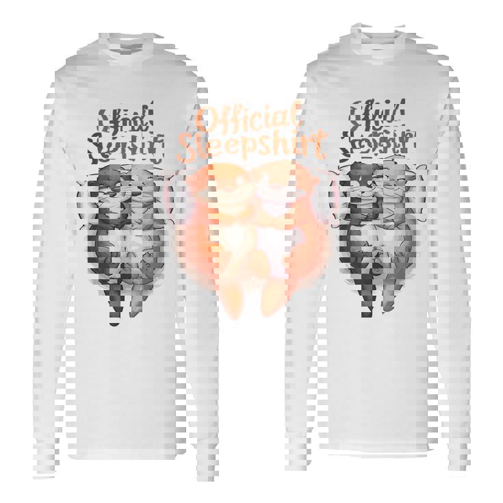 パジャマ バレンタイン カワウソ ラブ 長袖Tシャツ