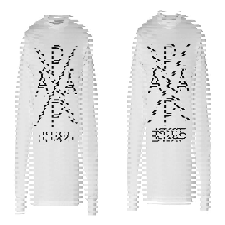 パパ 2025 ファーザー・トゥ・ビー2025 プラウド・パパ 2025 長袖Tシャツ