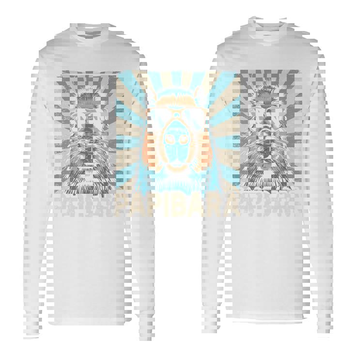 パピバラ おもしろカピバラ 最高のお父さん 父の日 カピバラ 長袖tシャツ 長袖Tシャツ