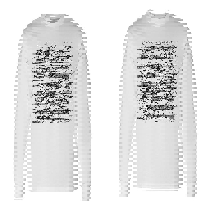 パルティータロ短調ソロヴァイオリンヨハン・セバスティアン・バッハ 長袖Tシャツ