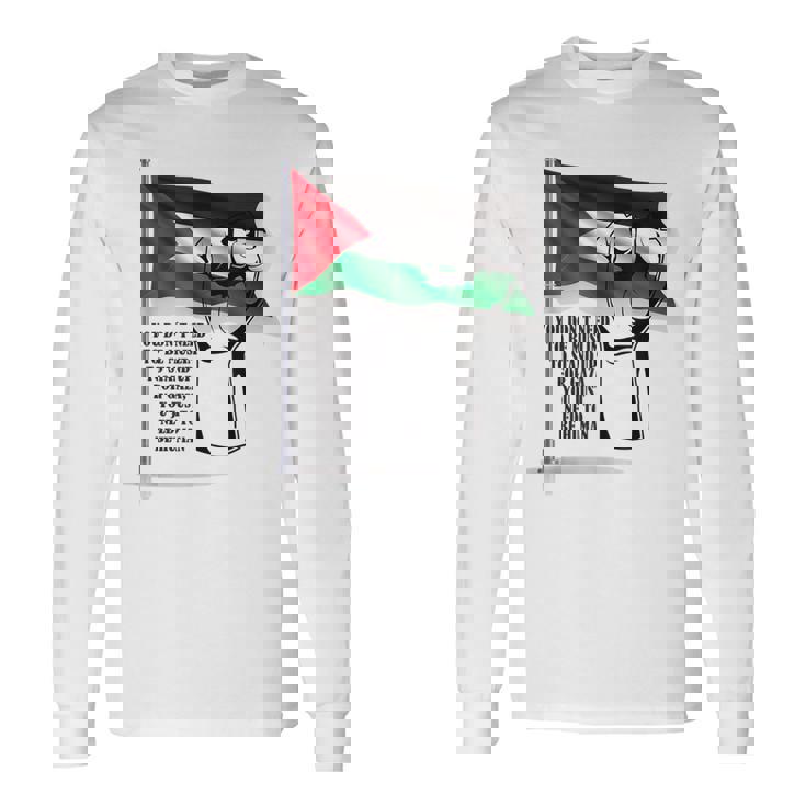 パレスチナフリーパレスチナフリーガザパレスチナ国旗 長袖Tシャツ