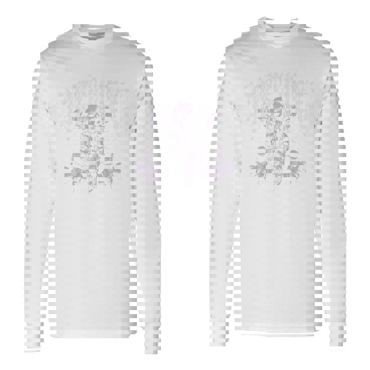 ヒップホップ アーバン ヴィンテージ エッジの効いた Y2k Hip Hop バックプリント ストリートウェア スカル 長袖Tシャツ