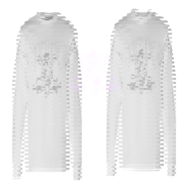 ヒップホップ アーバン ヴィンテージ エッジの効いた Y2k Hip Hop バックプリント ストリートウェア スカル 長袖tシャツ 長袖Tシャツ