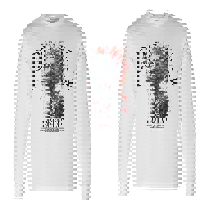 ヒップホップ ヴィンテージ エッジの効いた Y2k バックプリント ストリートウェア パンク スカル 長袖Tシャツ ギフトのアイデア