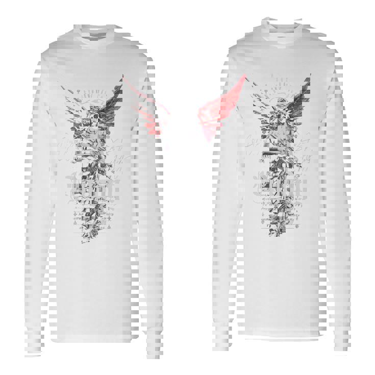 ヒップホップ ヴィンテージ エッジー アーバン Y2k バックプリント ストリートウェア エンジェル 長袖Tシャツ