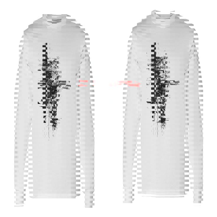 ヒョウ 動物 抽象 グラフィック 描画 絵画 ヒョウ 長袖Tシャツ ギフトのアイデア