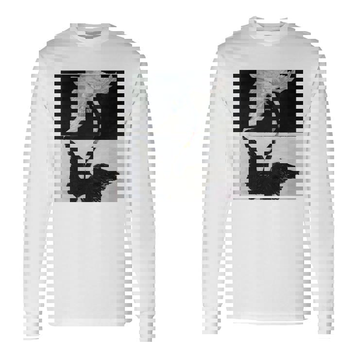 ヒルマ・アフ・クリント作 白鳥 第1号 長袖tシャツ 長袖Tシャツ