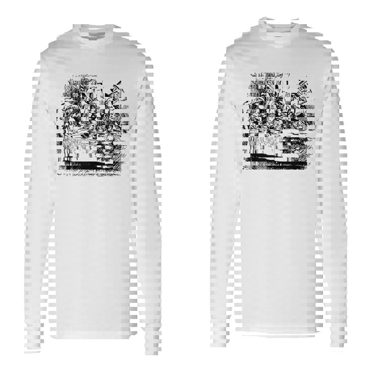 ビッグテキサス 不思議の国のアリス マッドハッターズ ティーパーティーtシャツ 長袖Tシャツ
